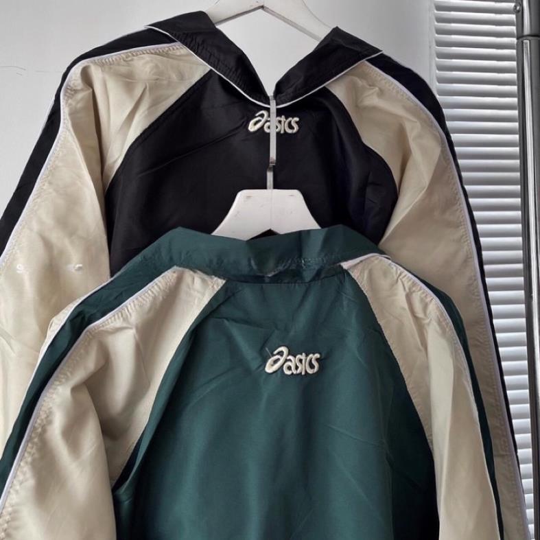 Áo Khoác Dù 2 Lớp AASICS Form Rộng Unisex Tay Phối Mầu Siêu Xinh( Hàng Sẵn)