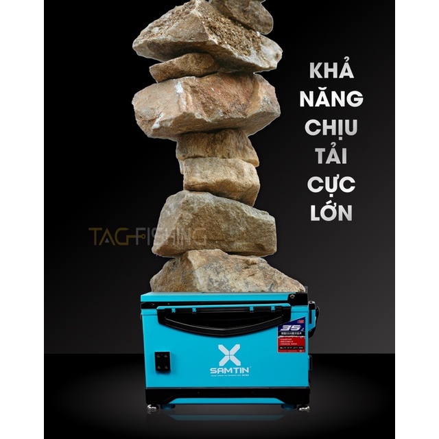 Thùng Câu Xsamtin 3500 PRO MAX, thùng đài tag fishing