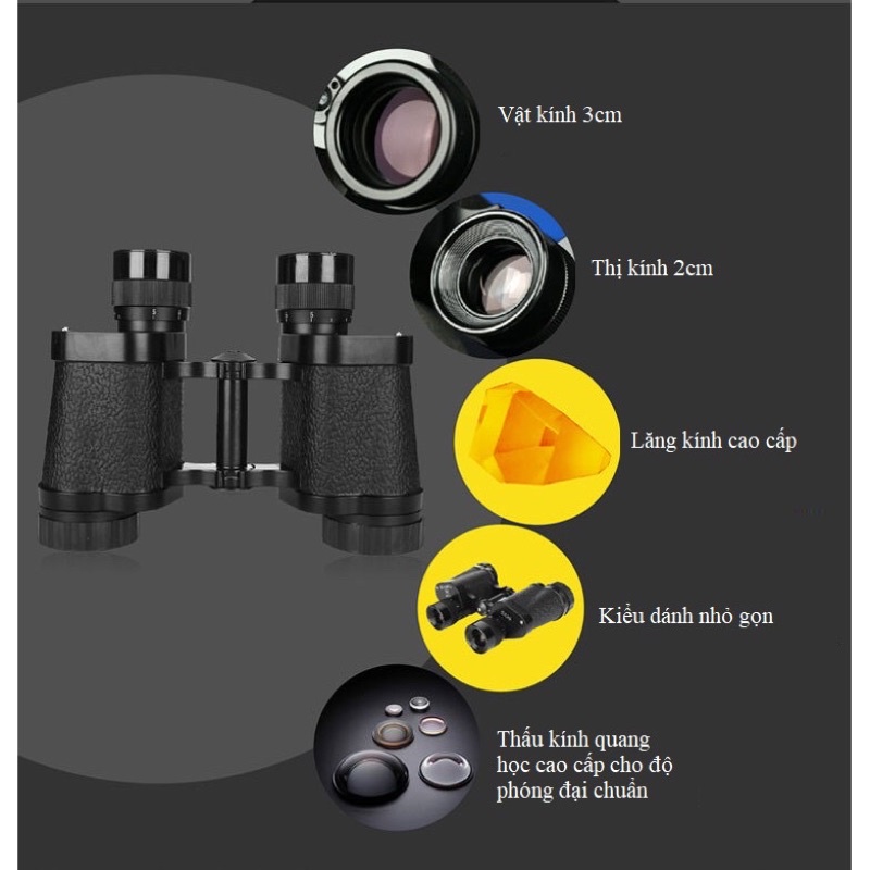 Ống nhòm BAIGISH hai mắt 8x30