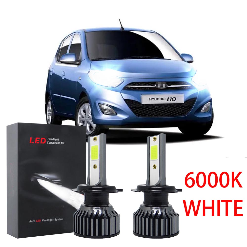 Dành Cho Xe Hyundai i10 (PA) Năm 2008 ĐẾN 2017 - 2 Bóng Đèn Pha LED Ô Tô 6000K