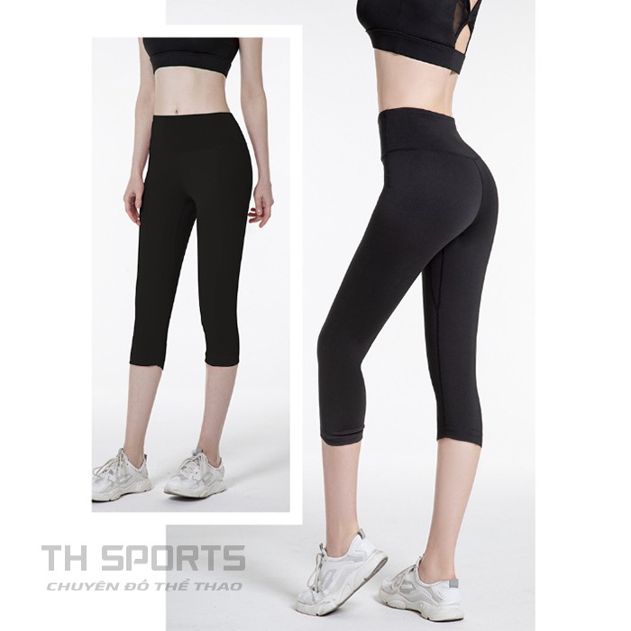 Quần legging lửng tập gym yoga thể thao co giãn tốt nâng mông ôm dáng - TH Sports TH014