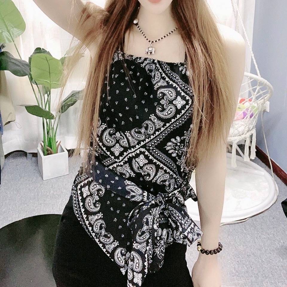 Áo yếm hai dây phối ren phong cách người nổi tiếng thời trang cho nữ