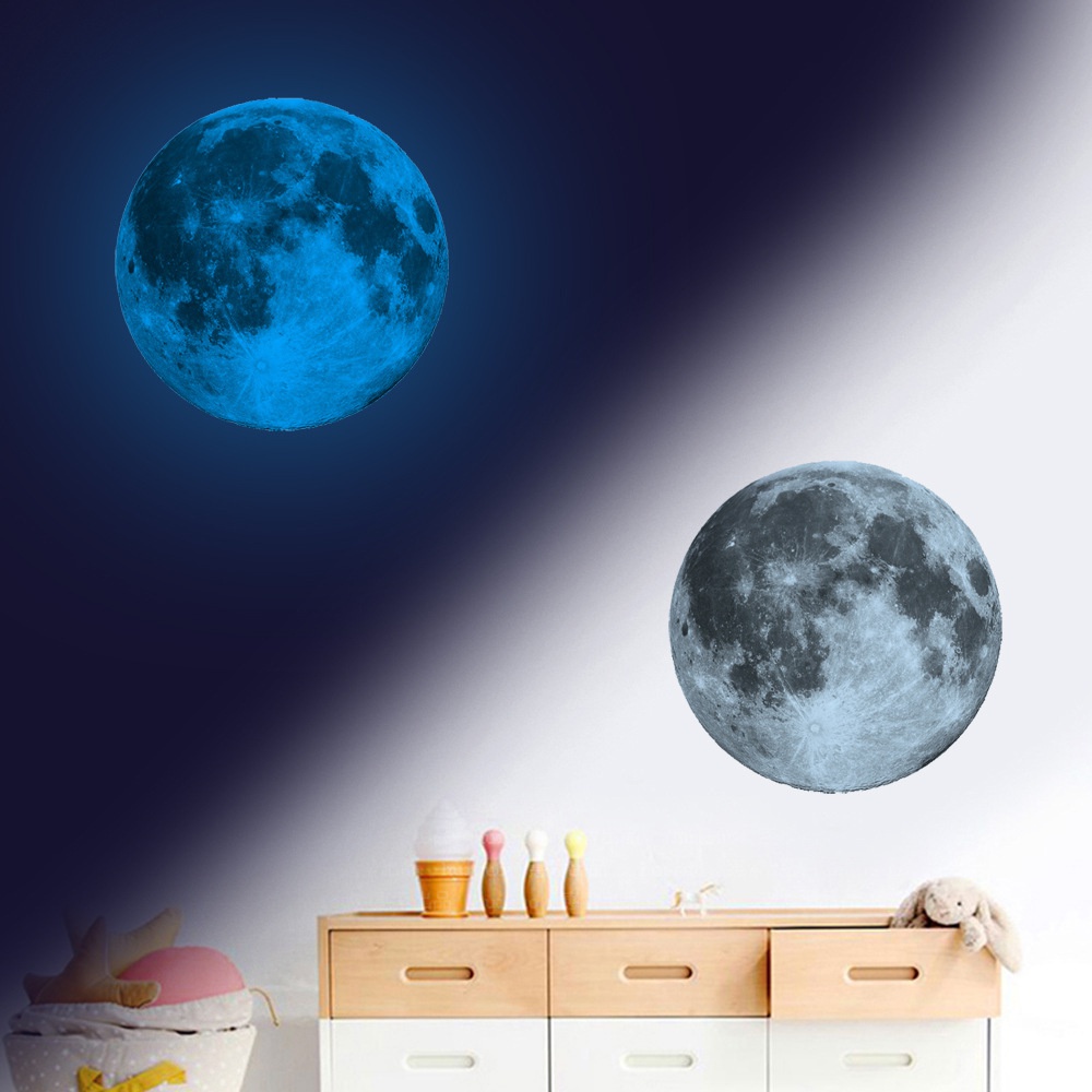 Giấy dán tường hình mặt trăng phản quang đẹp mắt