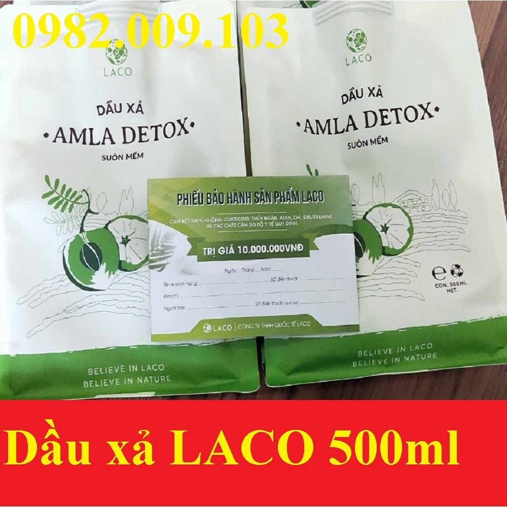 Bộ dầu Gội đầu + Xả Laco Organic Amla detox kèm xịt dưỡng tóc serum ngăn rụng tóc và kích thích mọc tóc