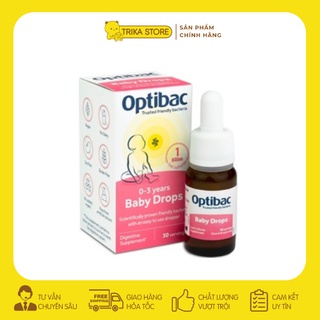 Men vi sinh Optibac Probiotics Hồng nhỏ giọt và 30 gói cho bà bầu và trẻ sơ sinh