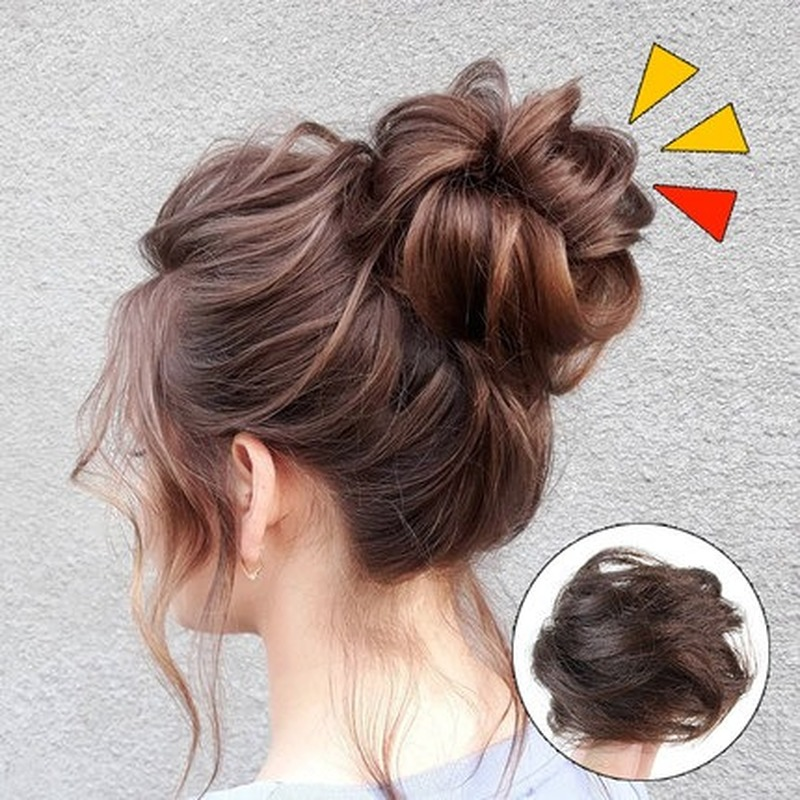Búi tóc giả uốn xoăn tiện lợi thời trang cho nữ