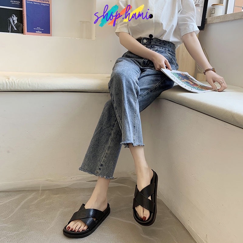 SANDAL NỮ QUAI CHÉO ĐI MƯA THOẢI MÁI SHOP HAMI D22