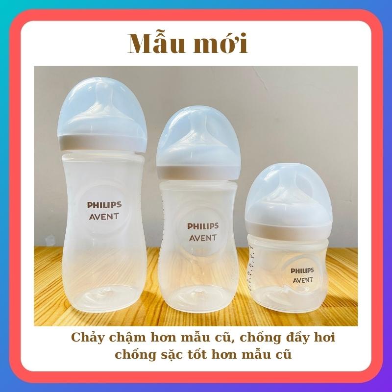 Bình Sữa Cổ Rộng Phillips Avent Natural 125ml 260ml 330ml Chính Hãng K BPA Chống Đầy Hơi Chống Sặc Mẫu Mới