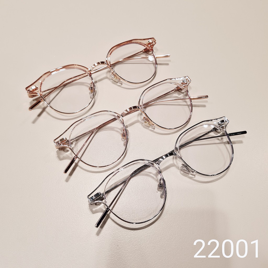 Gọng kính cận nam nữ Lily Eyewear mắt tròn kính kim loại thời trang hàn quốc - 22001 | BigBuy360 - bigbuy360.vn