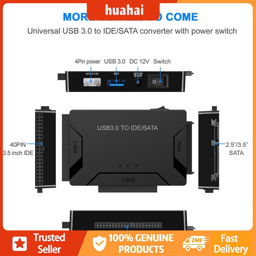 Đối với SATA Combo Bộ chuyển đổi USB IDE Đĩa cứng sang Bộ chuyển đổi truyền dữ liệu USB 3.0