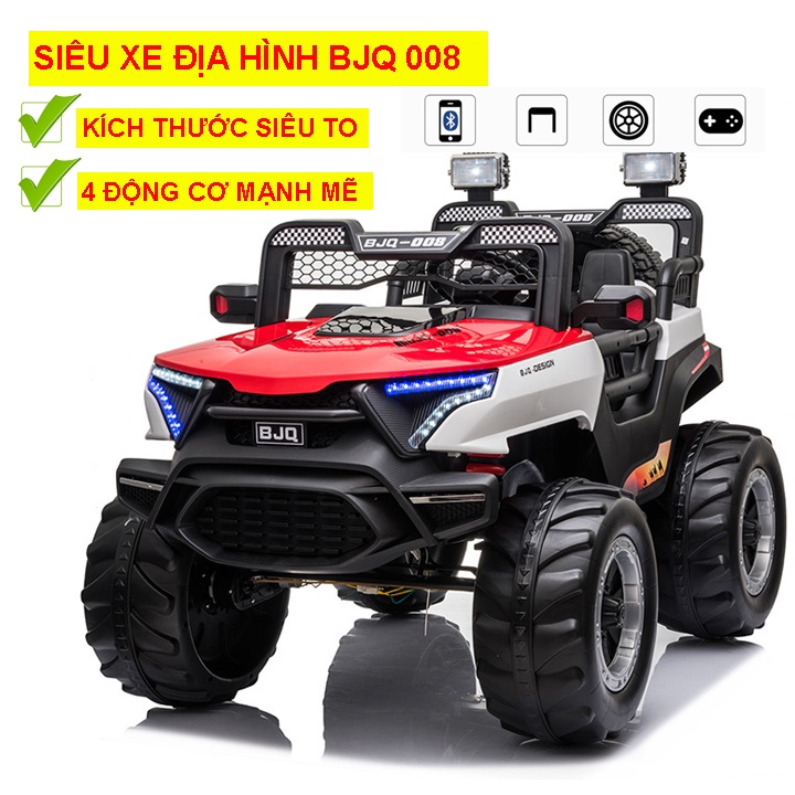 Xe ô tô điện trẻ em khủng, xe oto điện địa hình cho bé BJQ 008