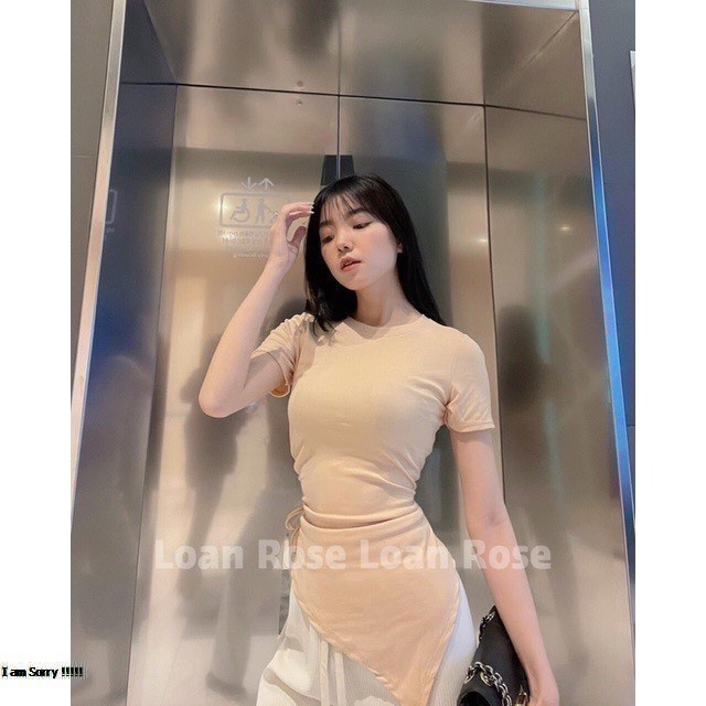 Áo kiểu nữ đẹp, áo thun rút hông tà xéo cực xinh | BigBuy360 - bigbuy360.vn