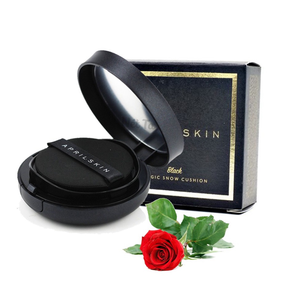 Phấn Nước che phủ tốt Aprilskin Black Magic Snow Cushion