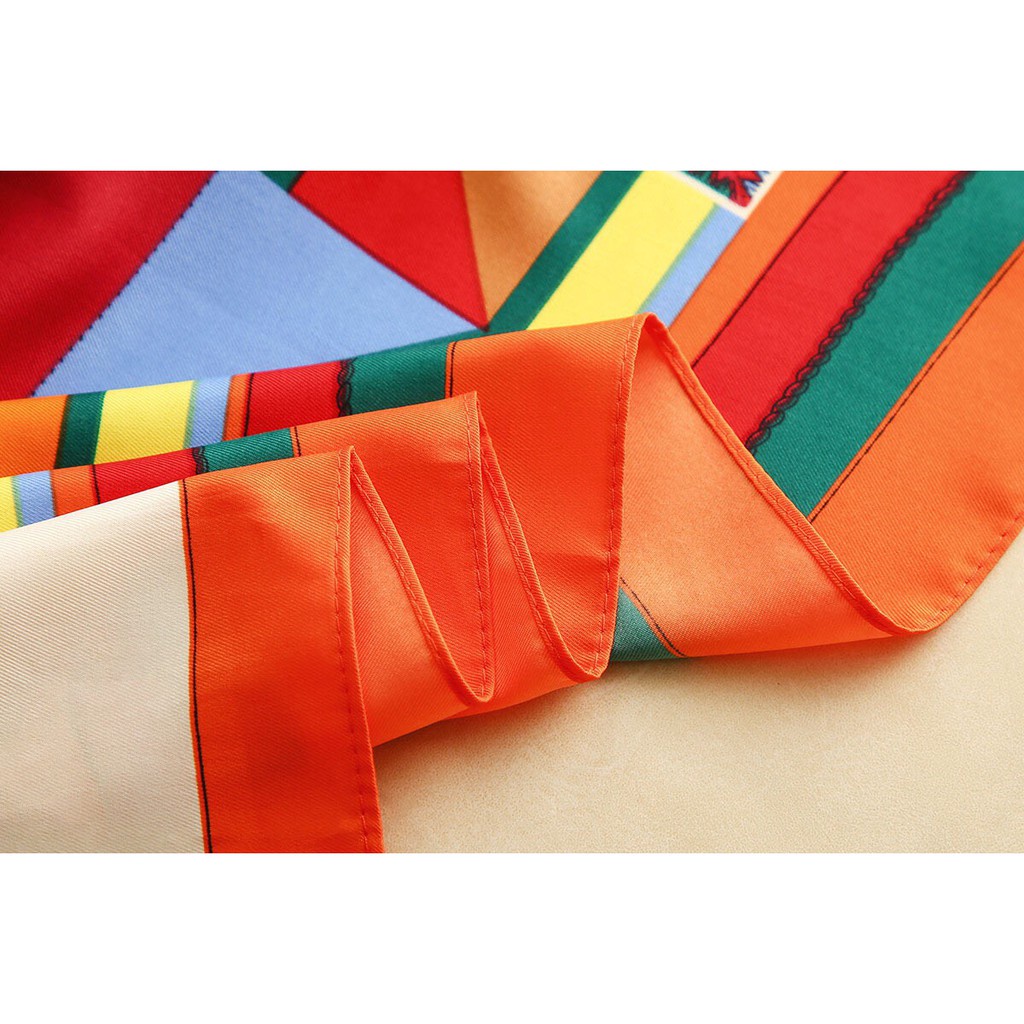 Khăn turban bandana vuông làm áo size 90x90cm - Mã 9007
