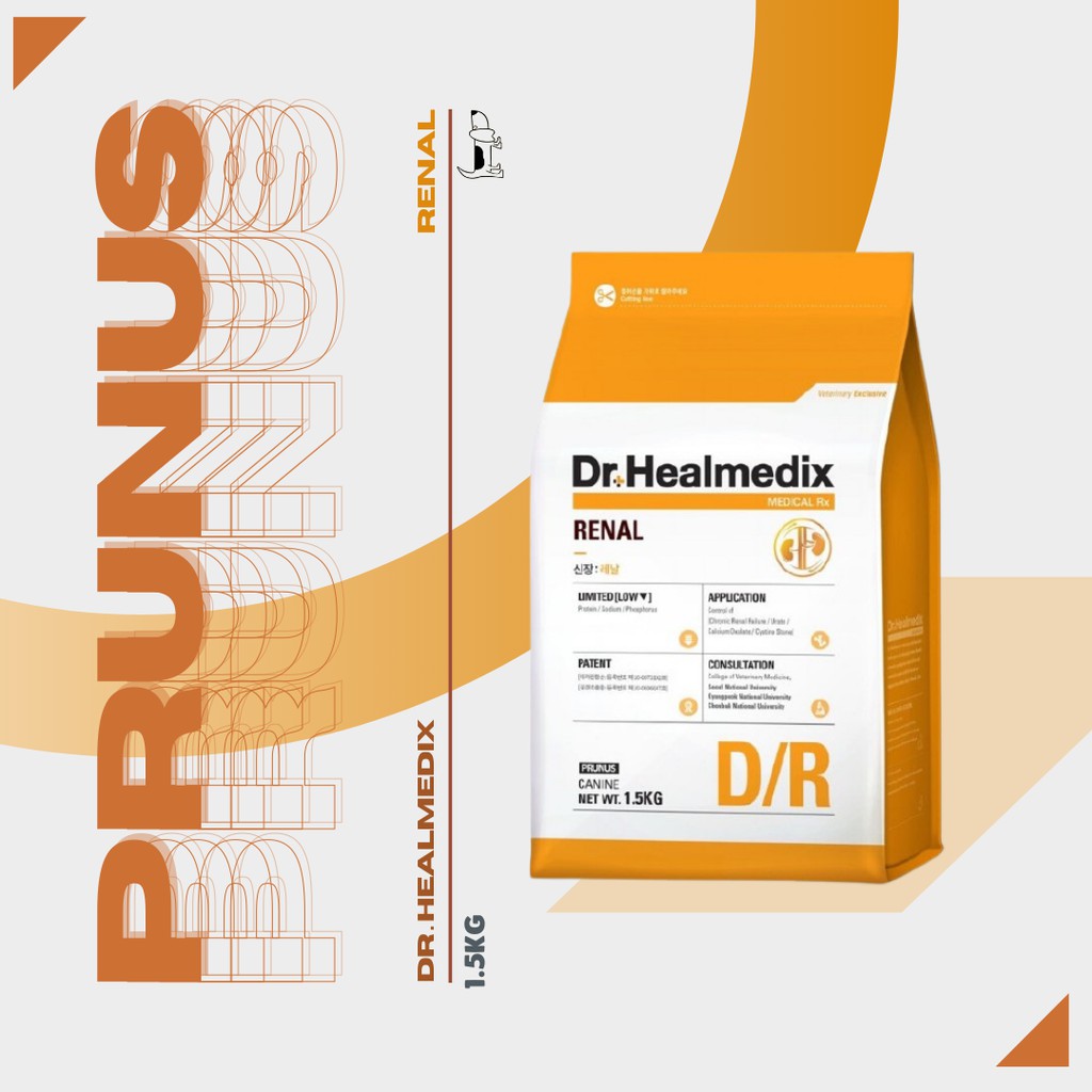 Thức ăn hạt Dr.Healmedix Renal trị sỏi thận 1.5kg
