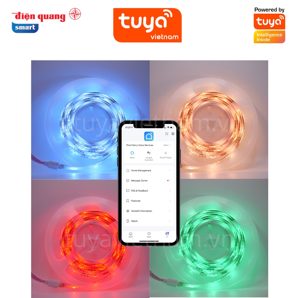 Dây Đèn LED Thông Minh Điện Quang Trang Trí Dài 2M, Wifi, Apollo ĐQ SLS1.1 02