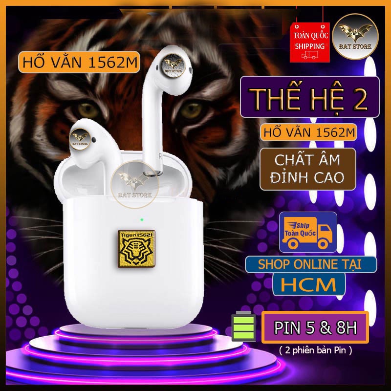Tai Nghe TWS Hổ Vằn 1562M, Âm Thanh Hay, Pin Lâu -
