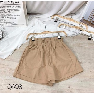 quần short kaki nút lưng thun