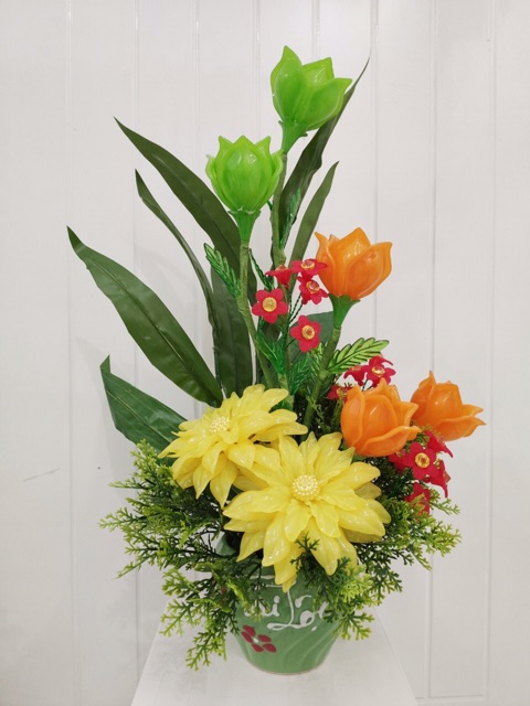 Chậu hoa pha lê cao 45-50cm