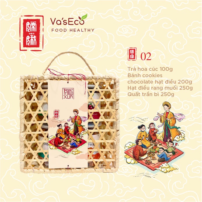 Giỏ quà tre Trung Thu xưa