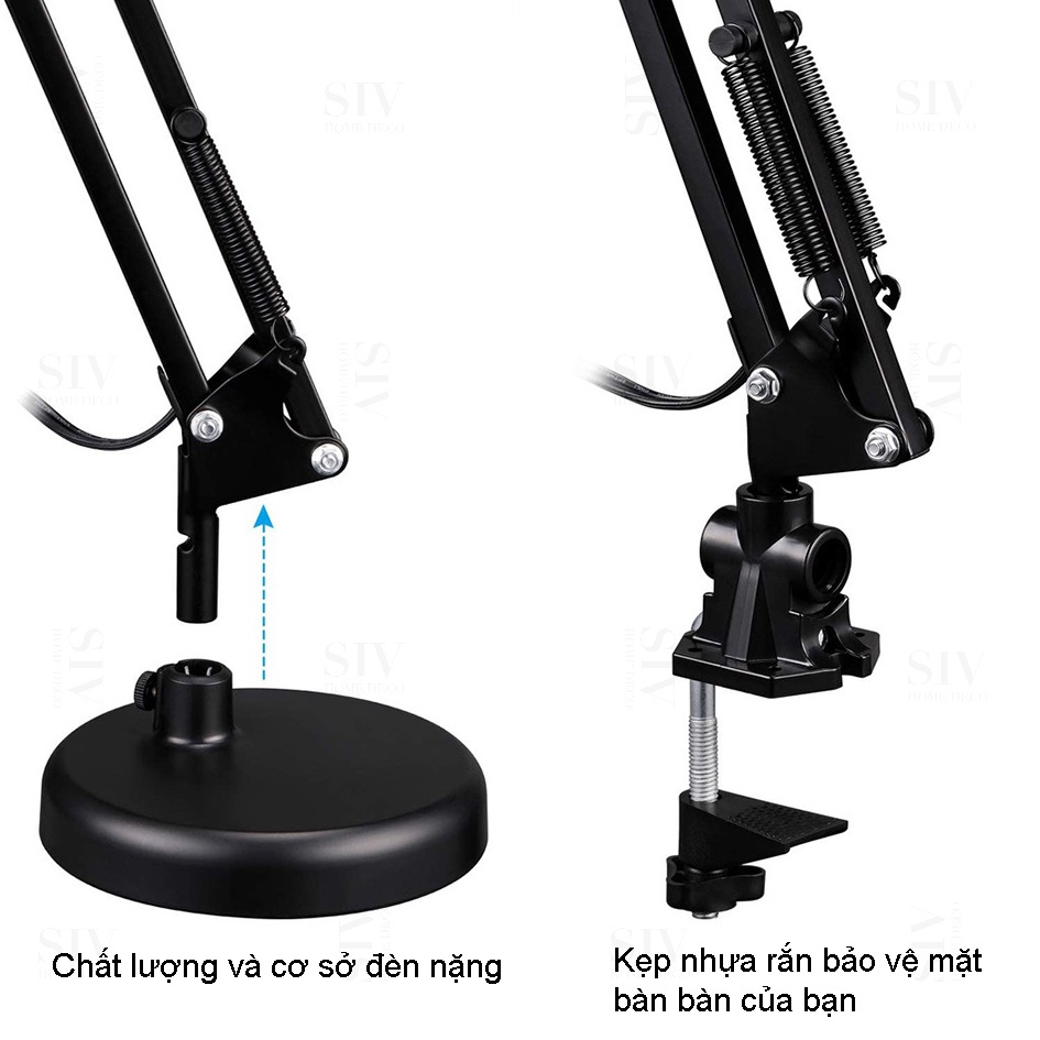 SIV Đèn học pixar, LED Đổi Màu 3 chế độ ánh sáng (Chứa bóng đèn) Đèn Bàn Học