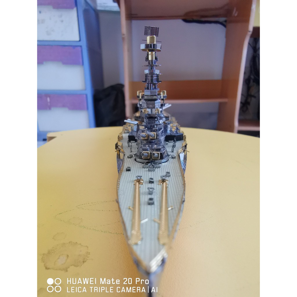 Chưa Ráp Mô Hình Thép 3D Piececool Tàu Chiến Thiết Giáp Hạm Hải Quân Nhật Bản Fuso Battleship