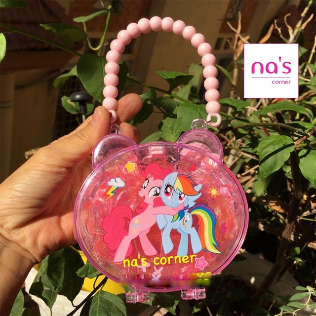 Hộp ví kèm thun cột tóc Thái siêu dày có tay xách cho bé nhiều mẫu dễ thương