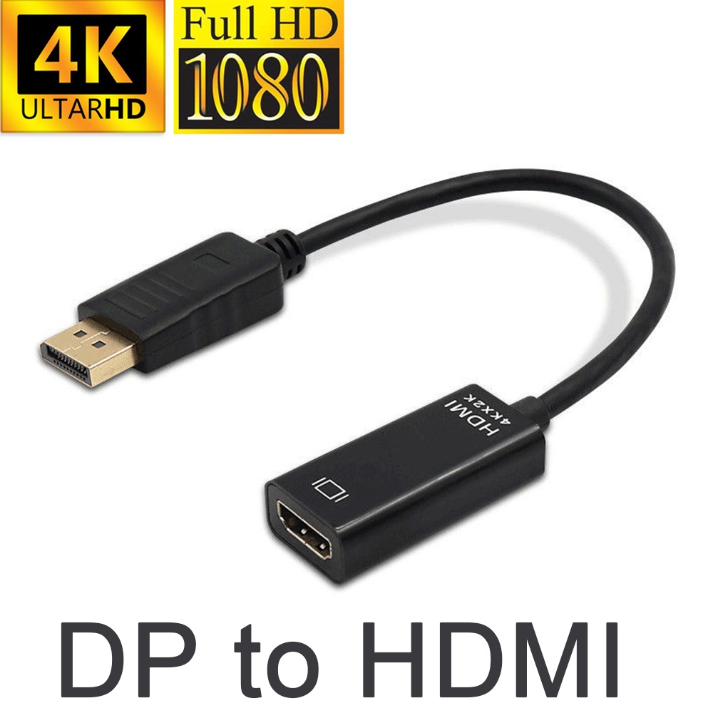 Cáp ChuyểN ĐổI DP Sang HDMI 4K 1080P Cho HP / Dell PC Laptop