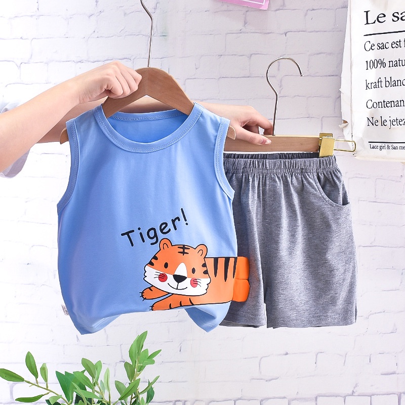 Bộ ba lỗ hình con hổ phong cách hàn quốc cho bé trai và bé gái - BO96