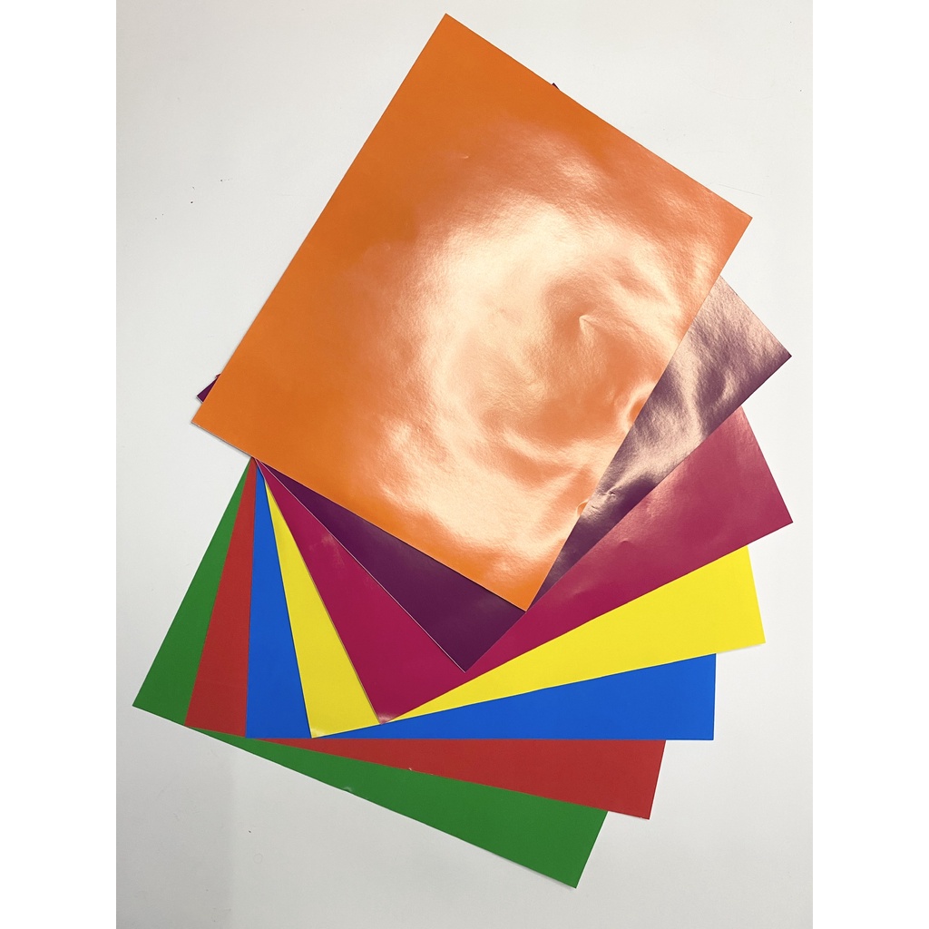 Giấy màu thủ công cắt, xé dán - Loại có keo dán, không keo dán size 16 x 21cm