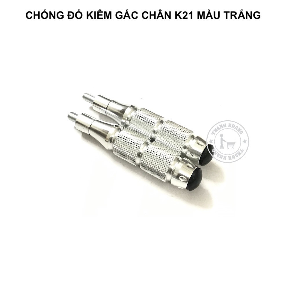 Combo 3 món chống đổ trước sau k2 và chụp ốc ngôi sao màu trắng thanh khang 006001406 006001355 006001526