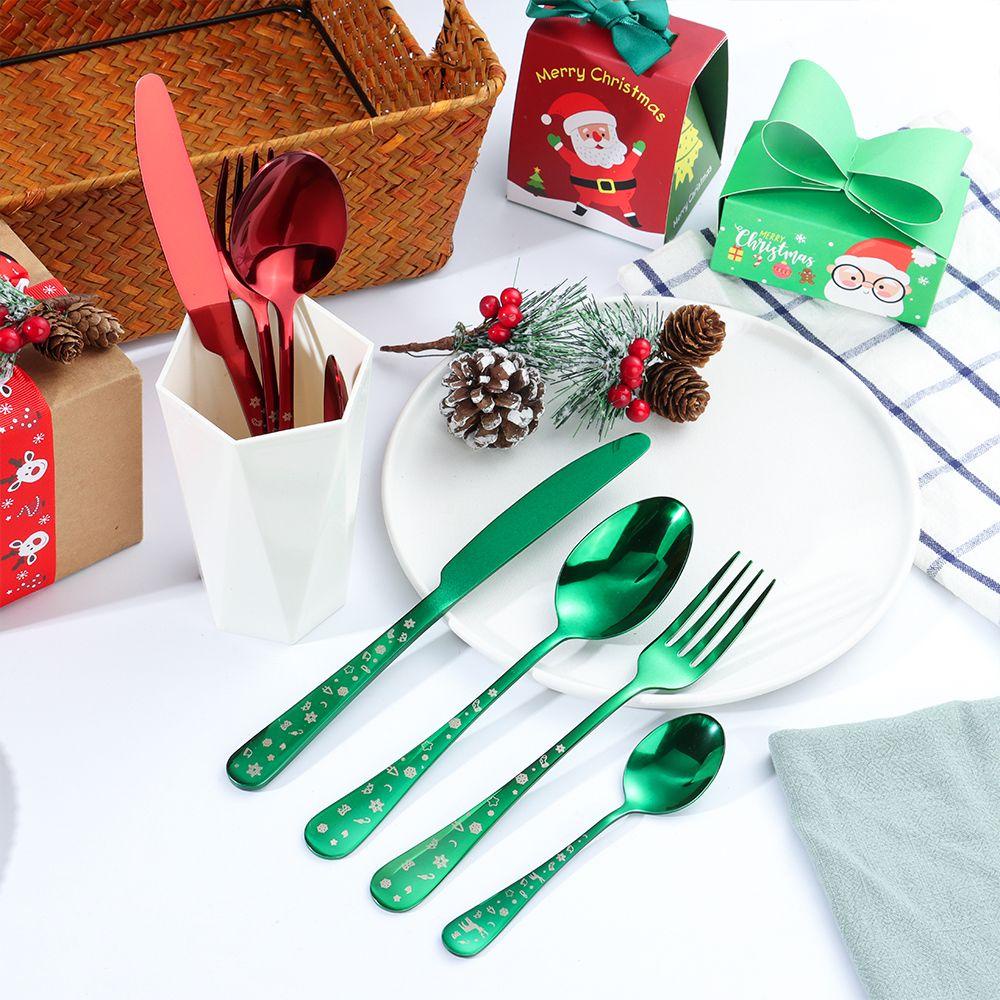 Bộ 4 Món Dụng Cụ Ăn Uống Hình Bông Tuyết Có Thể Gấp Gọn Tiện Dụng