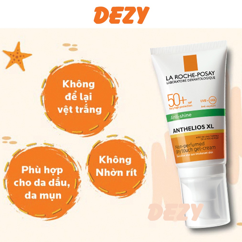 Kem Chống Nắng La Roche Posay CHÍNH HÃNG - Kcn Dạng Gel Da Dầu Mụn Kềm Dầu &amp; Sữa Chống Nắng Da Khô Larosche Posay Dezy