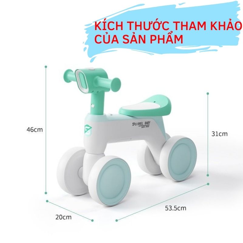Xe chòi chân thăng bằng cho bé từ 1 tuổi – 3 tuổi, xe tập đi SQUIRREL BABY – Hàng chính hãng