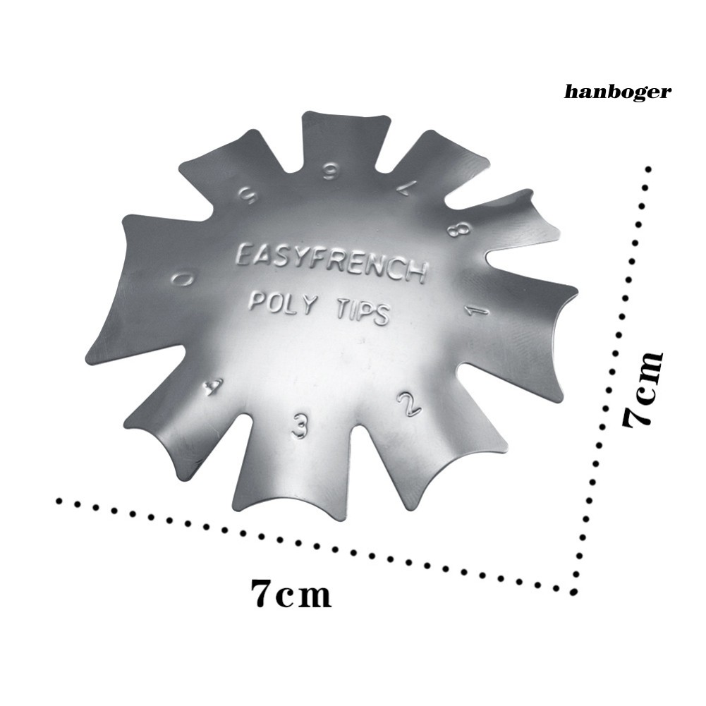 Han_Easy French Nail Smile Line Precise Guide Edge Trimmer Nail Art Stencil Template