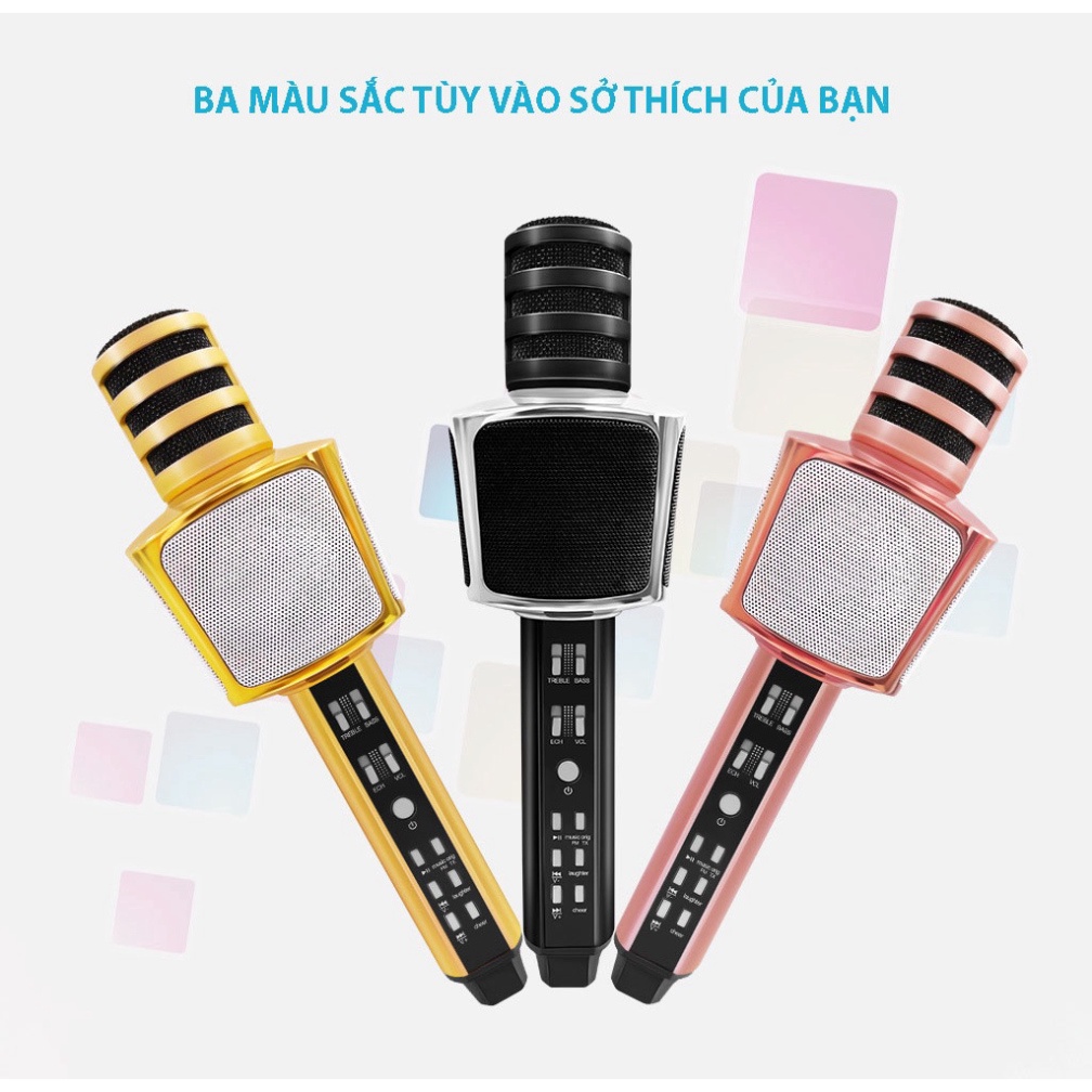Mic Hát không dây Karaoke Floveme - SD18 Kèm Loa Bluetooth, Kết Nối Nhanh, Bass to, Âm Thanh To, Trầm Ấm, Mic Bắt Giọng