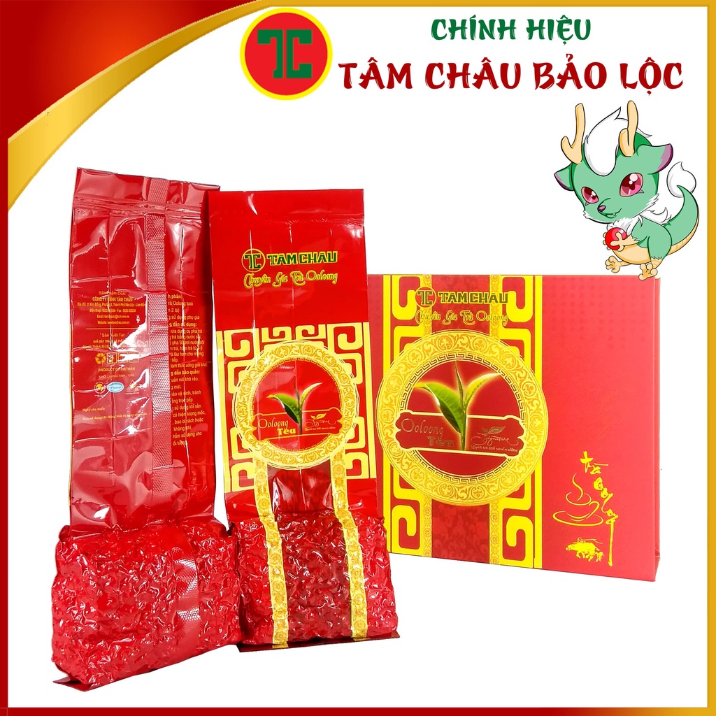 [TÂM CHÂU]Hộp Trà Biếu Oolong PHÚ QUÝ 400G Đẳng cấp - Chính hiệu TÂM CHÂU BẢO LỘC