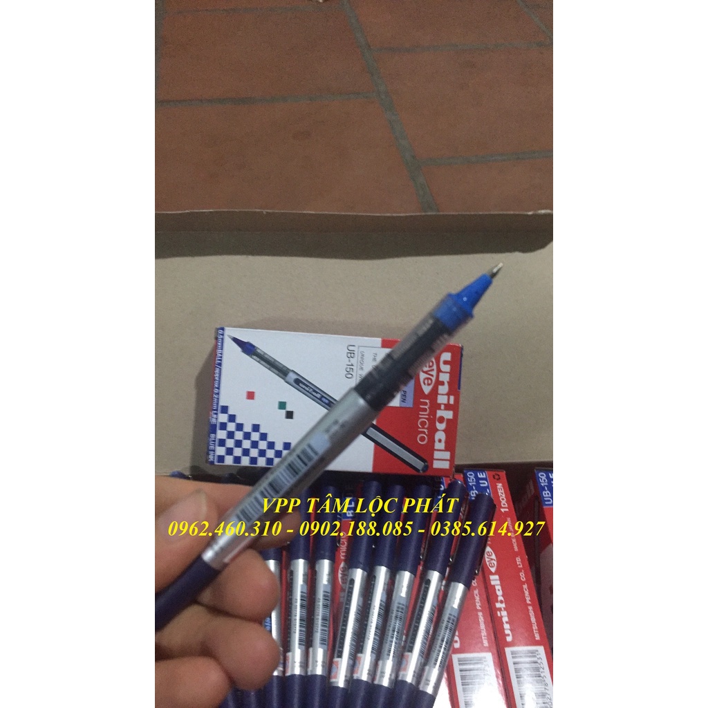SỈ Hộp 12 Bút ký Uni UB150 xanh, nét 0.5 - Bút Uni