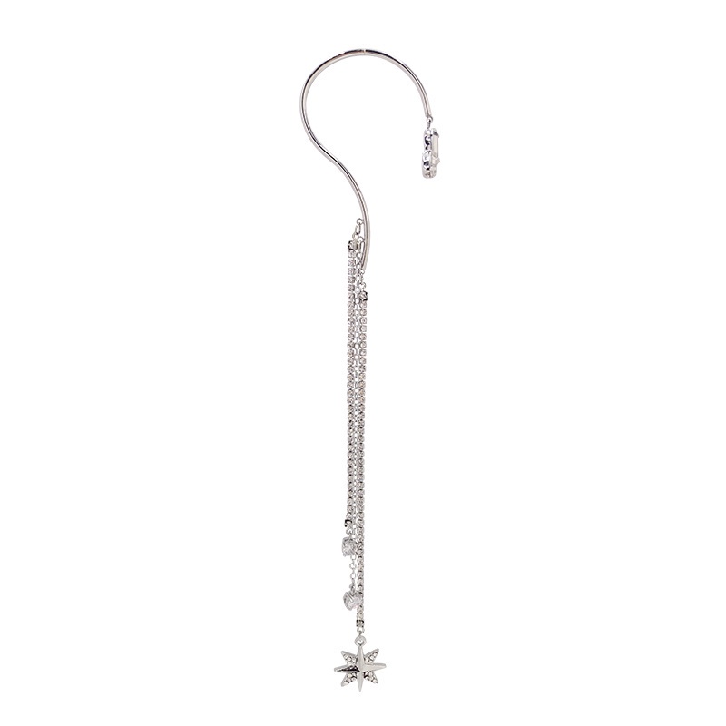 Bông Tai Ngôi Sao Tua Rua Đính Đá Lấp Lánh Sang Trọng Phong Cách Hàn Quốc