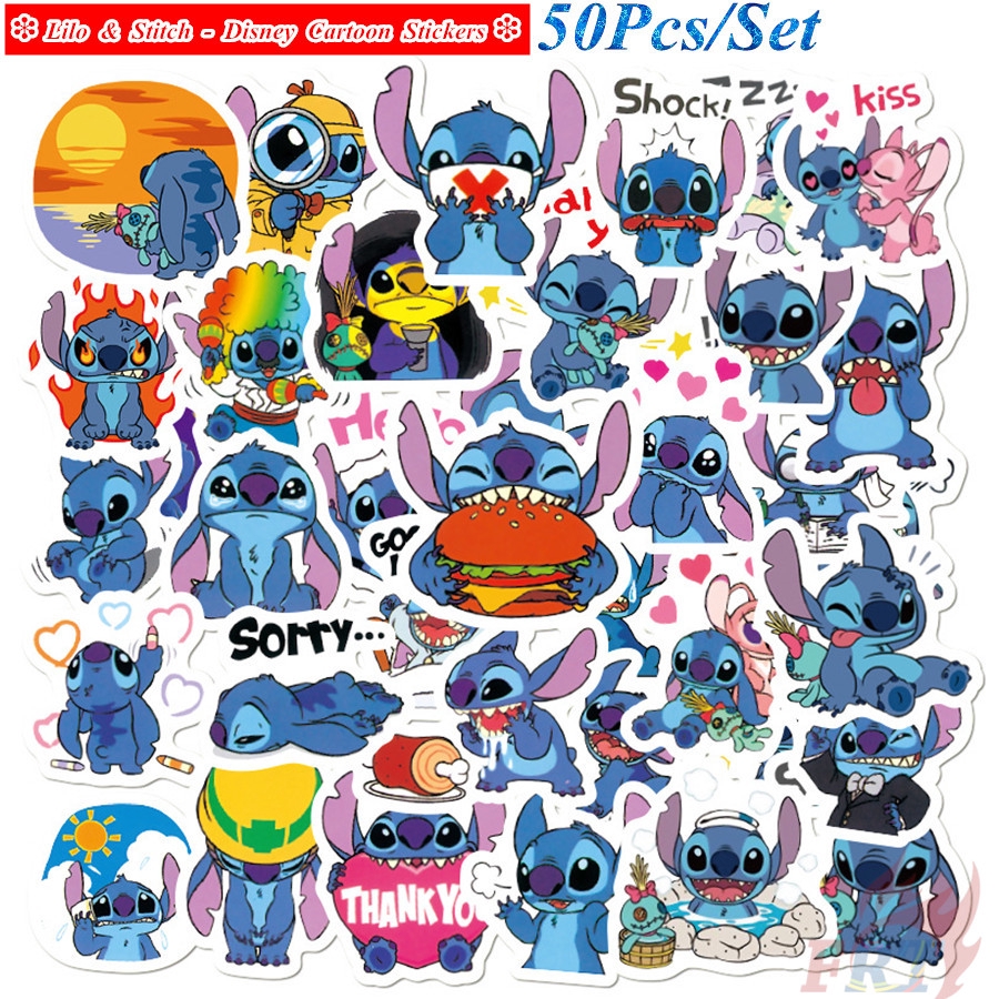 ❉ Lilo & Stitch - Series 08 Disney Cartoon Stickers ❉ 50Pcs/Set DIY Fashion  Decals Doodle Stickers | Shopee Việt Nam