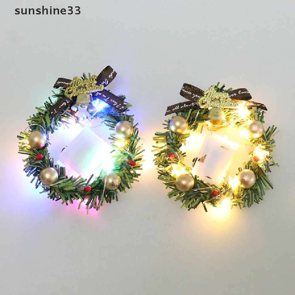 Vòng Hoa Có Đèn Trang Trí Nhà Búp Bê 1: 12 1 / 6