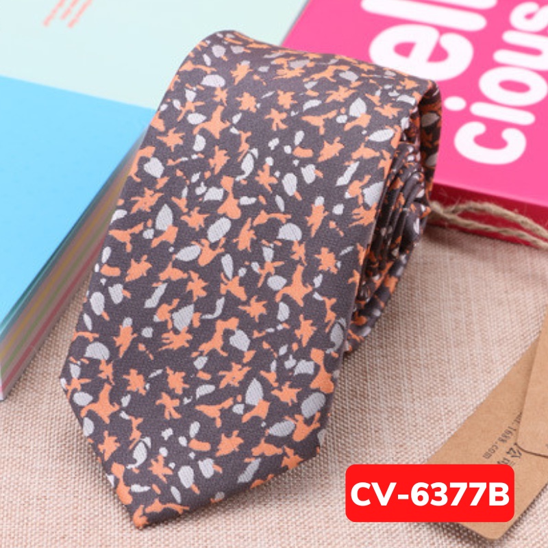Cà vạt chú rể bản nhỏ 6cm, Calavat cao cấp, Cravat phong cách Hàn Quốc, Cavat dự tiệc CV-6377