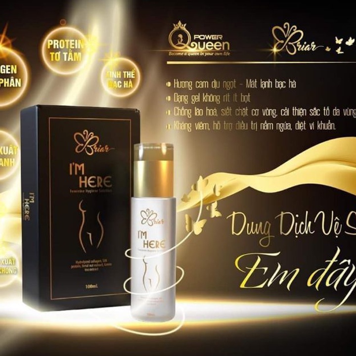 [Hết Hôi Môi Dưới] Dung Dịch Vệ Sinh Phụ Nữ Im Here (Chai 100ml) – Giúp Làm Sạch Vùng Kín &amp; Khử Mùi Hiệu Quả