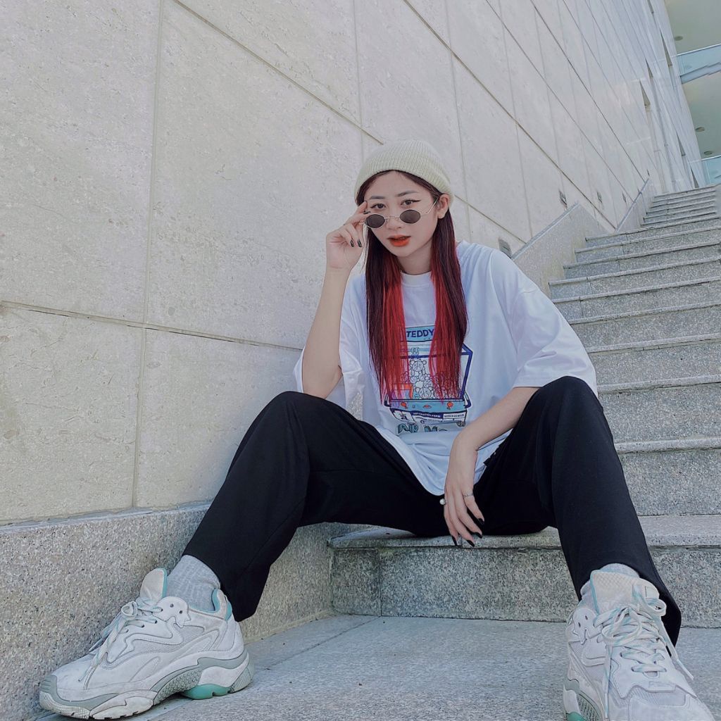 Áo Thun Nam Nữ  Sanminhchau Unisex Tay Lỡ , Áo Phông Tay Lỡ Unisex Form Rộng Oversize Streetwear