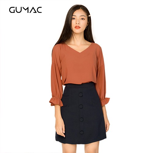 Chân váy nút bọc GUMAC CV07944_XDEN