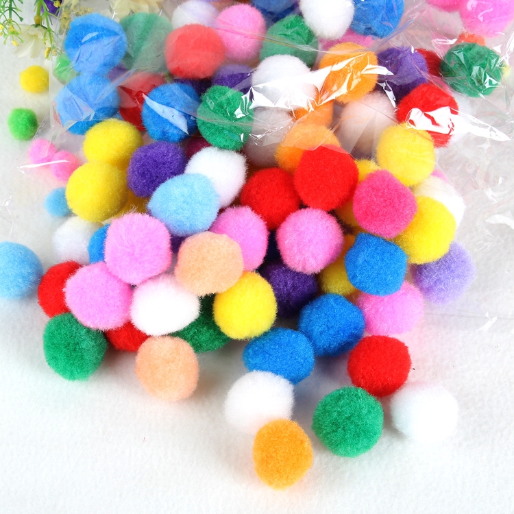 1cm 1.5cm 2.0cm 2.5cm 3.0cm 4.0cm 5.0cm Soft Mixed Round Shaped Pompom Fluffy Balls For DIY Crafts