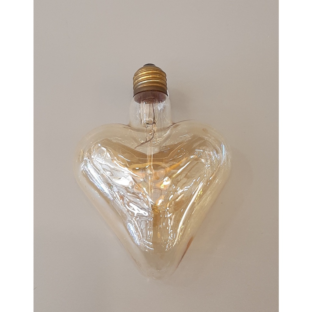 HCM-Bóng Retro Edison vintage sợi đốt, dây tóc hình trái tim-40w E27