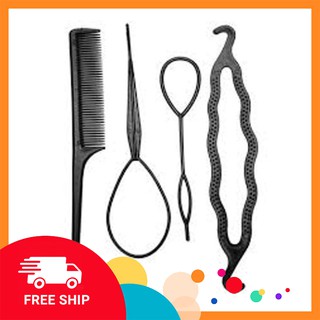Bộ dụng cụ làm tóc tiện dụng cho nữ (4 món)
