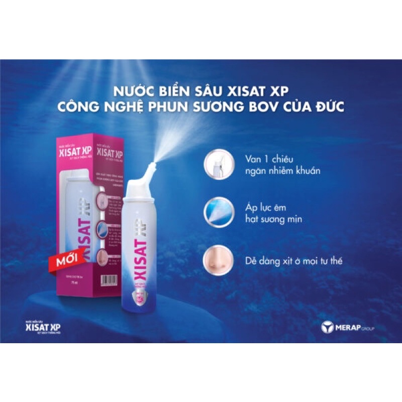 Dung Dịch Nước Biển Sâu Xisat Xịt Thông Mũi 75ml ,Xixat,Sixat,Sisat