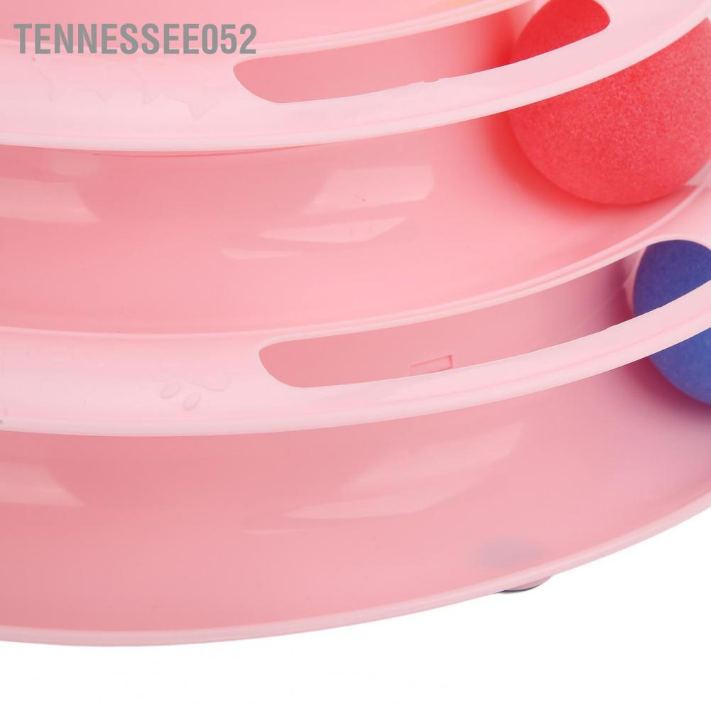 Hàng Sẵn Đồ chơi cho Mèo - tháp banh/bóng 3 tầng Đồ chơi Tháp bóng cho mèo 3 tầng Mèo săn đuổi và tập thể dục【Tennessee052】